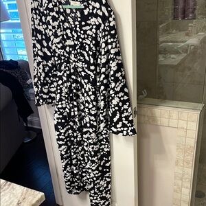 Black and White Patterned Dress